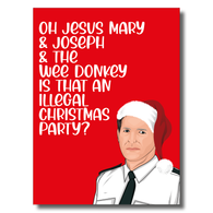 Wee Donkey Party Christmas Card